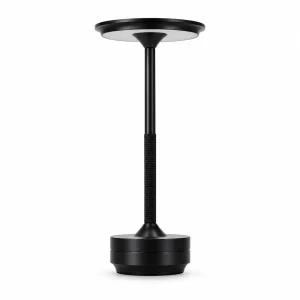 Black Round Rechargeable Table Lamp