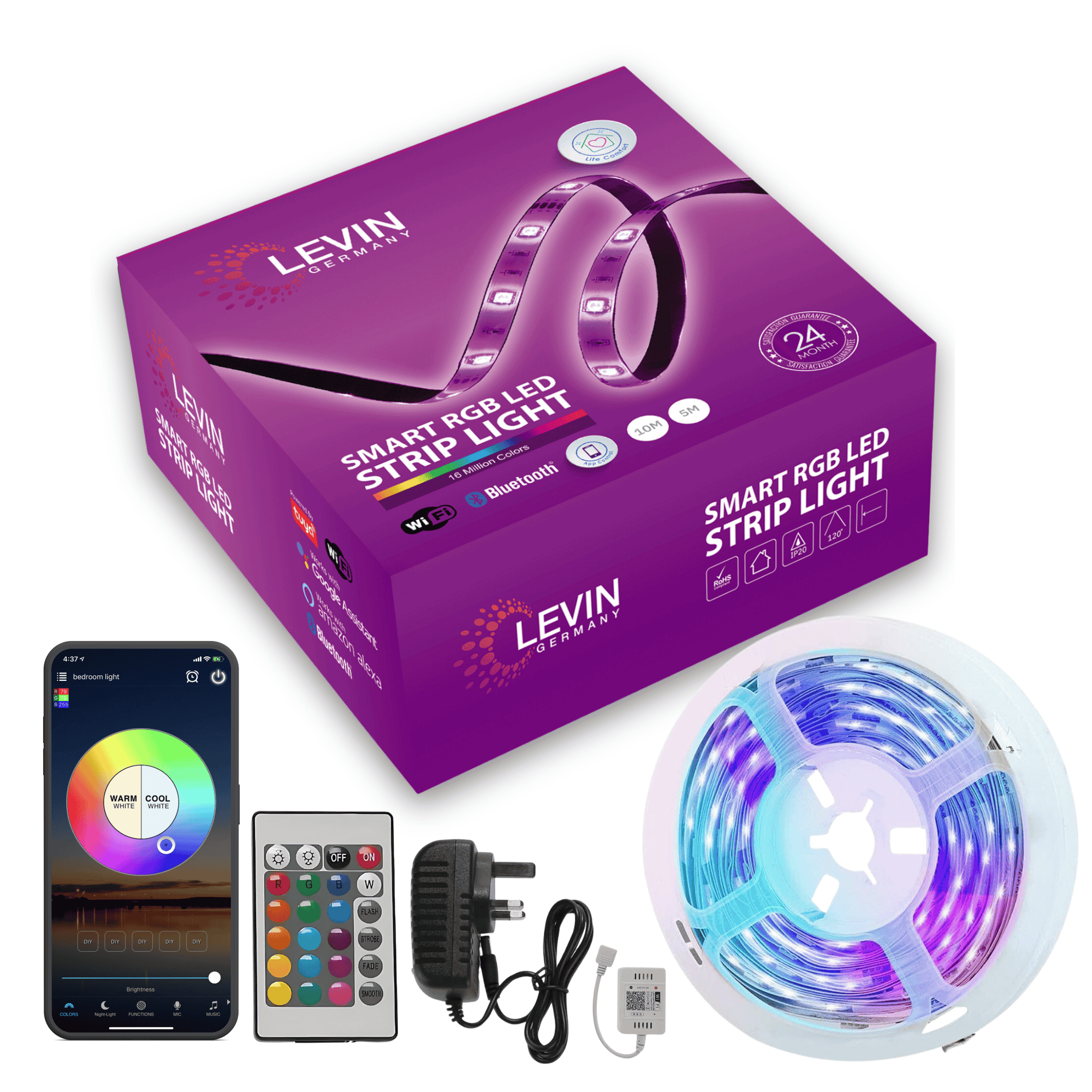 STRIP LIGHT 10 METER WiFi + IR 24-Key RGB LED Controller - Image 10