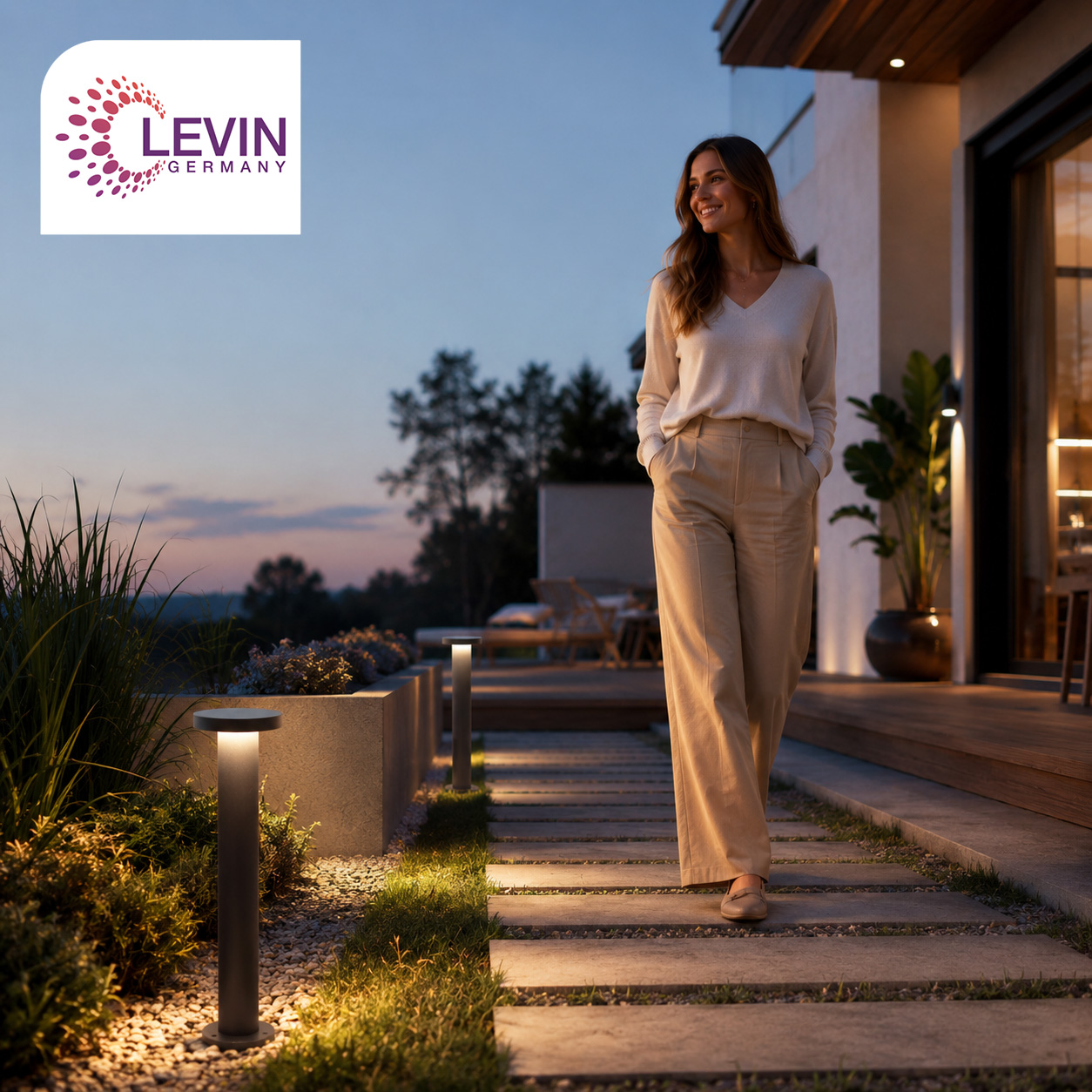 Levin Round Top Bollard Light 11W and 12W IP65