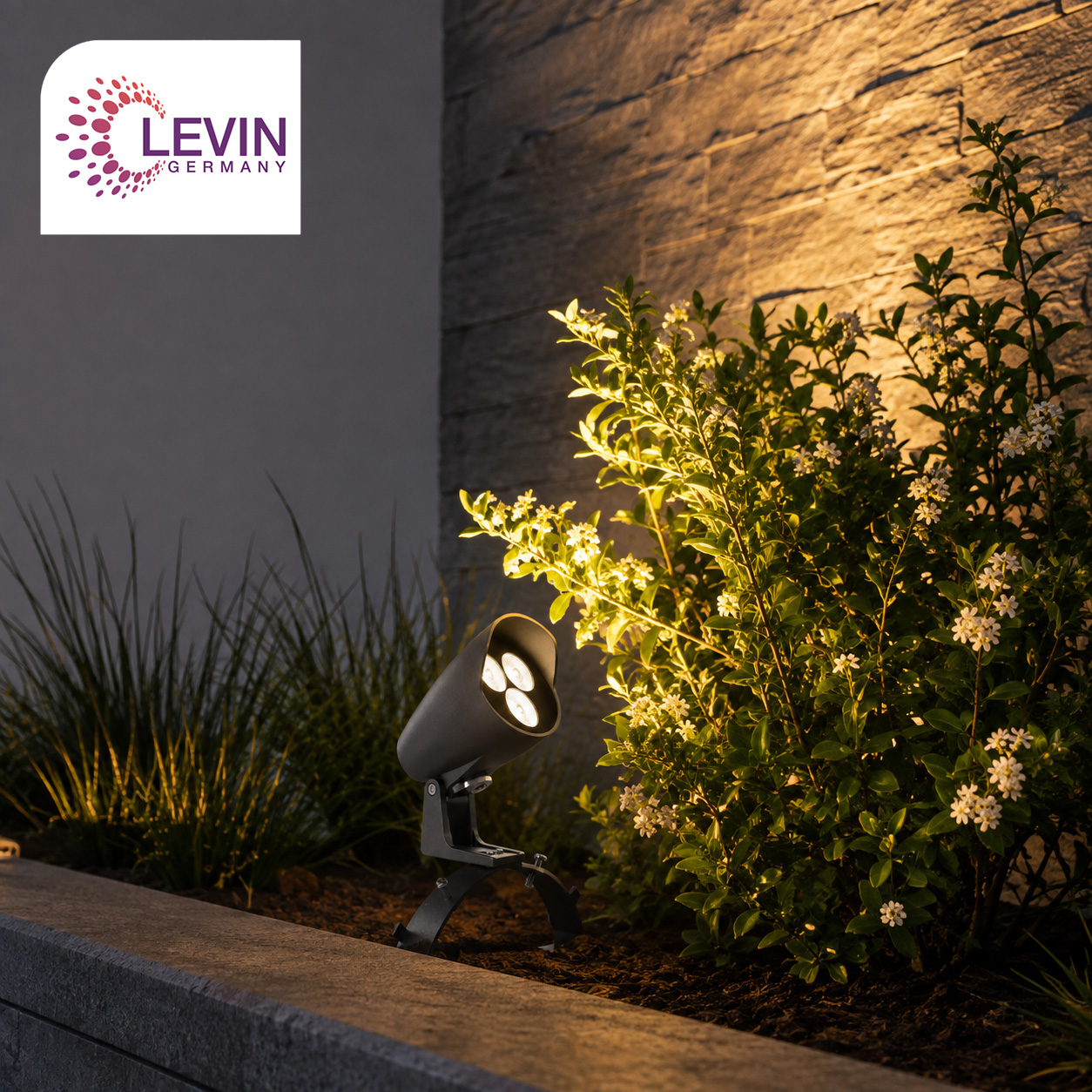 Curved Mount Landscape Spotlight IP65 | Levin Germany - Image 3