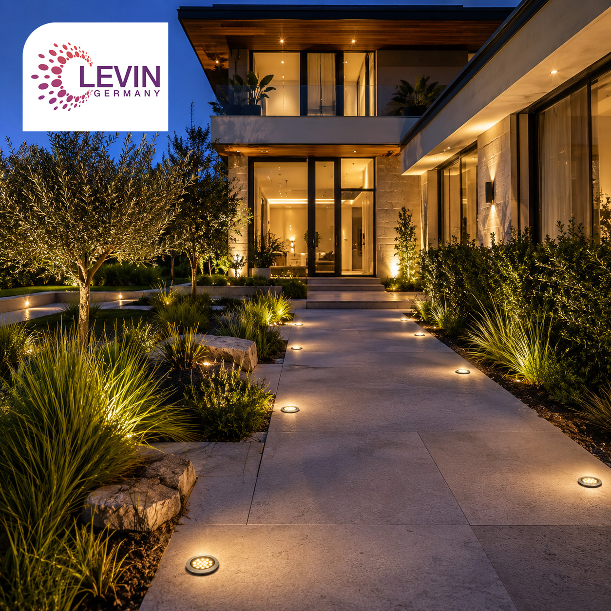 Levin Round Landscape Light with OSRAM LEDs