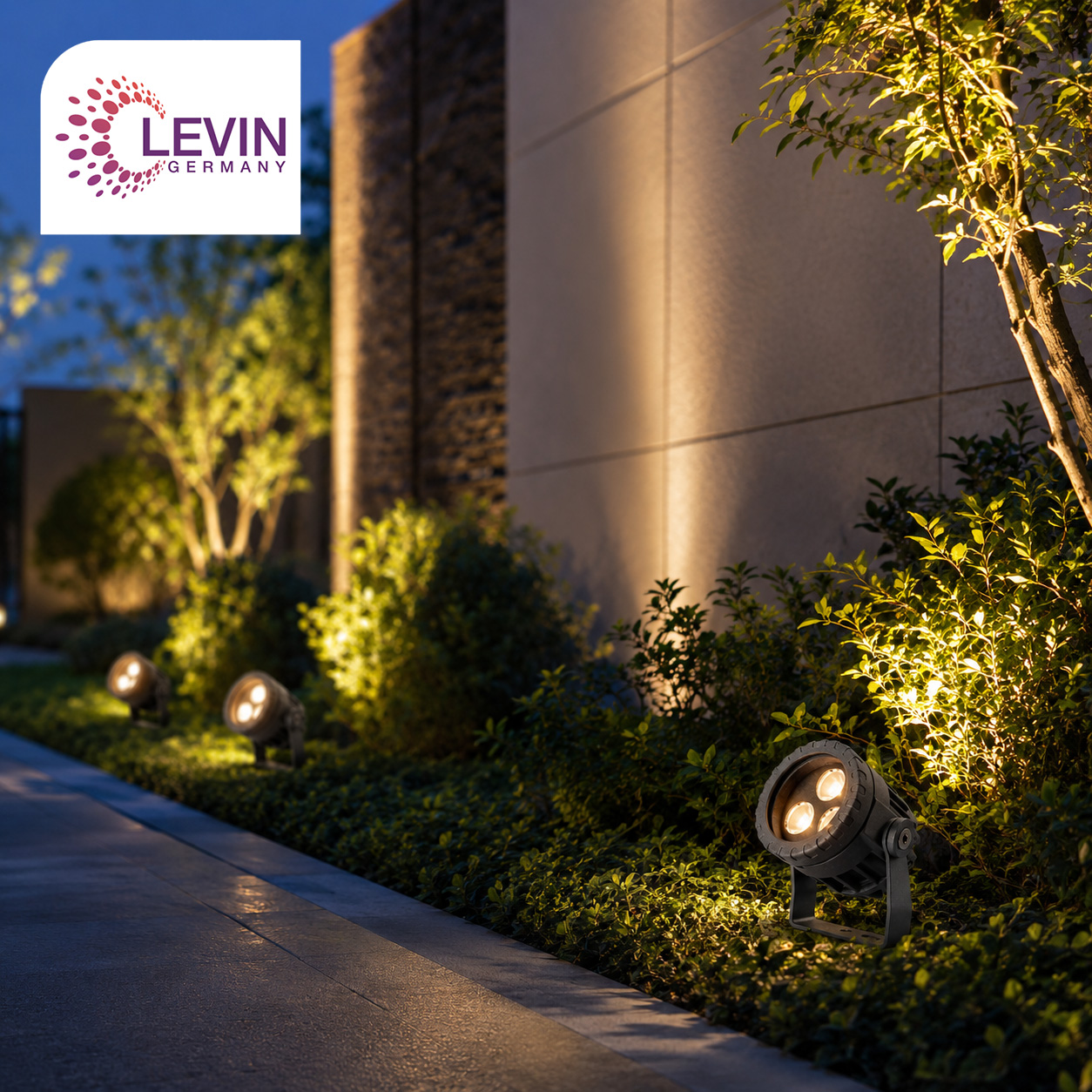 Levin Compact Garden Spotlight for Architectural Lighting