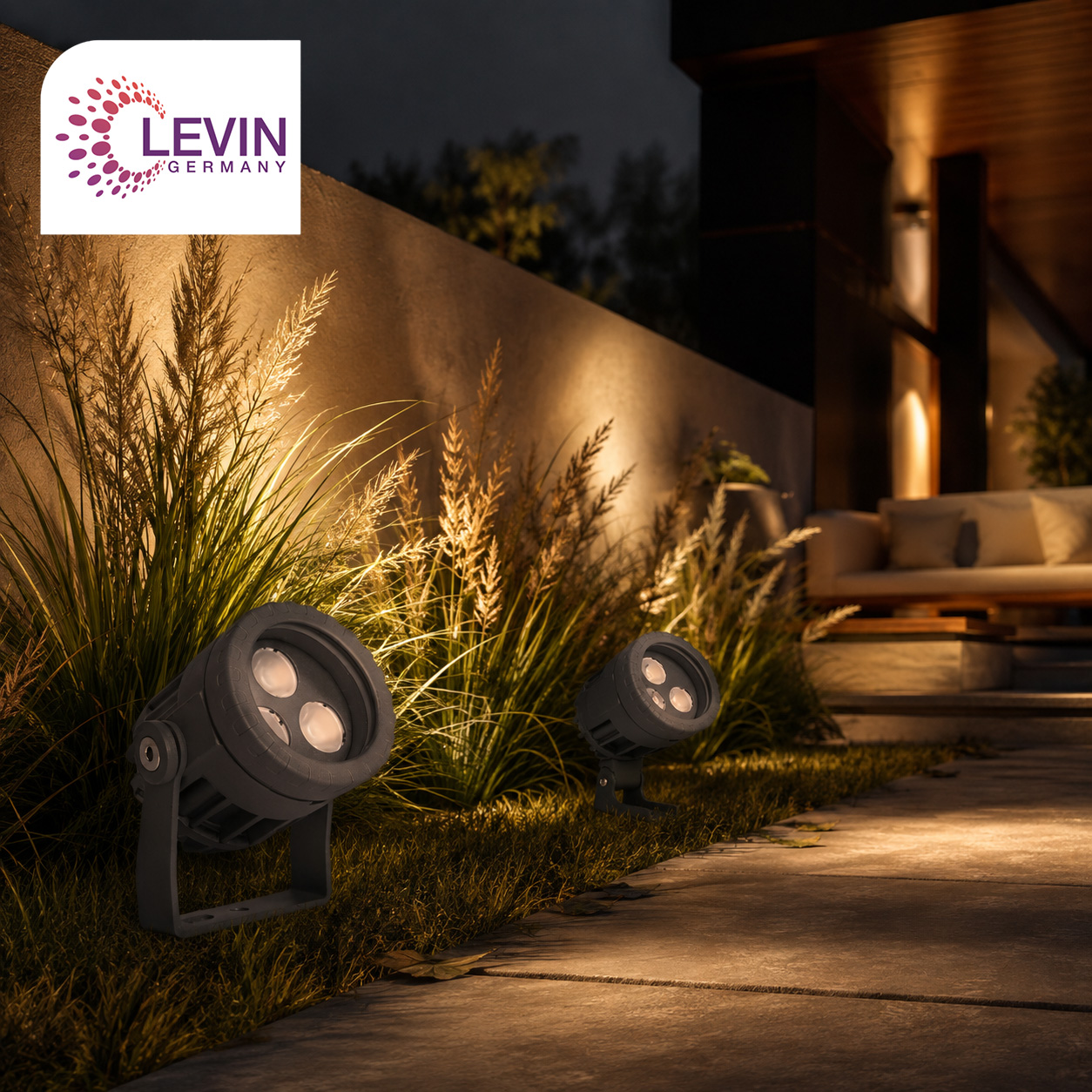Levin Compact Garden Spotlight for Architectural Lighting