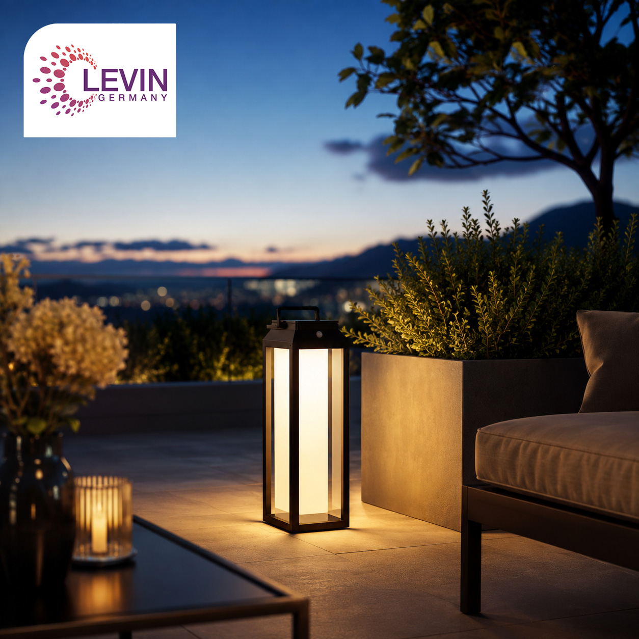 Levin Solar Lantern Outdoor Light 2W IP65