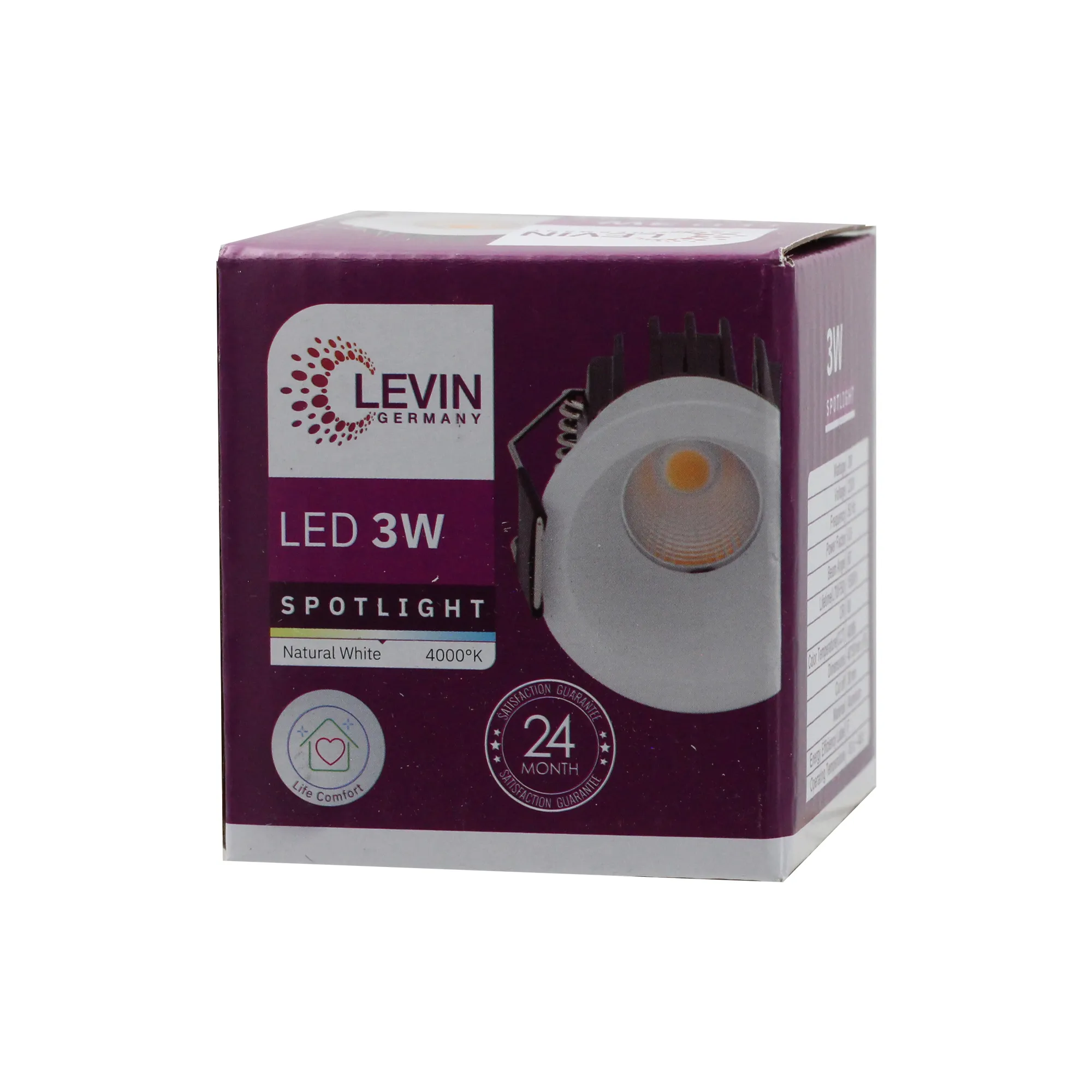 3W Natural White Spotlight 4000K | LEVIN