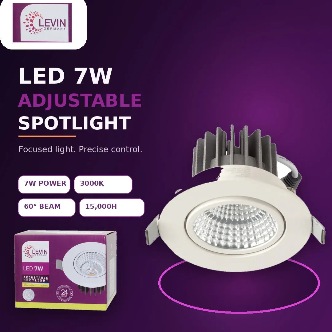 Recessed LED Spotlight, Warm White Spotlight, 3000K LED Spotlight